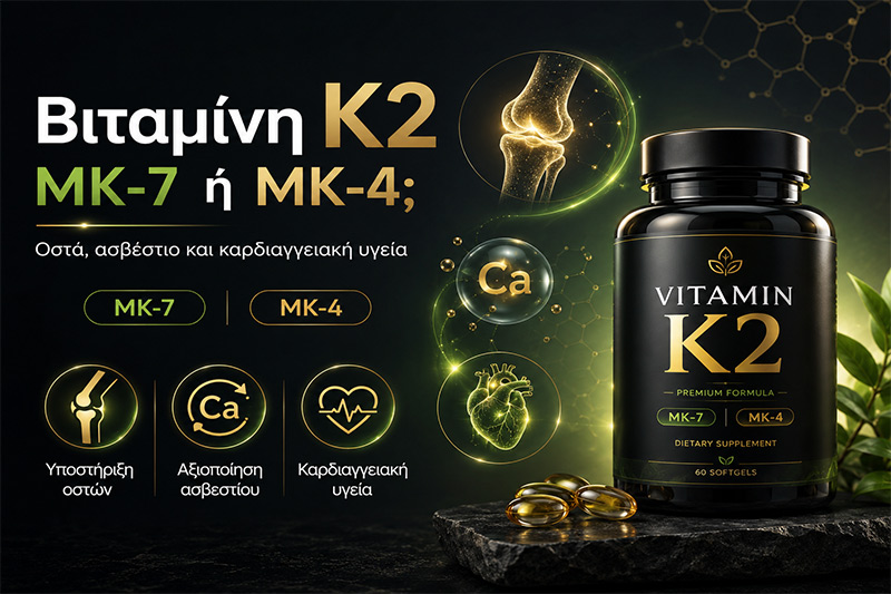 Βιταμίνη K2: MK-7 ή MK-4 για Οστά και Καρδιά;