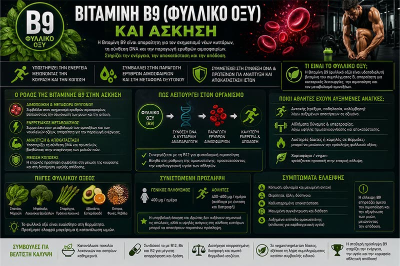 Vitamin B9 and Exercise: Blood Formation, Homocysteine and Performance