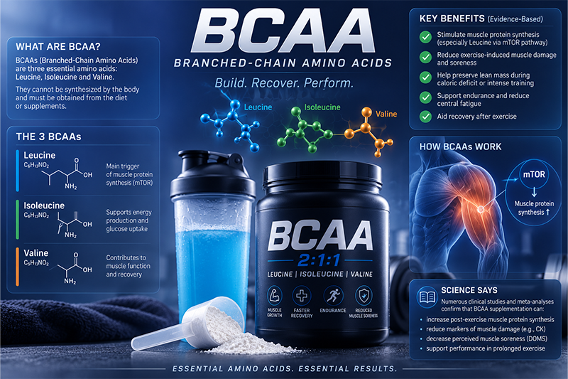 BCAA: When to Take, Dosage, Ratio and Side Effects