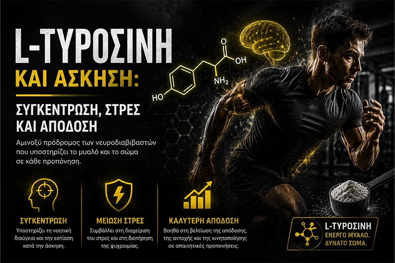 L-Τυροσίνη και Άσκηση: Συγκέντρωση, Στρες και Απόδοση