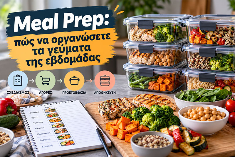 Meal prep: πώς να οργανώσετε τα γεύματα της εβδομάδας