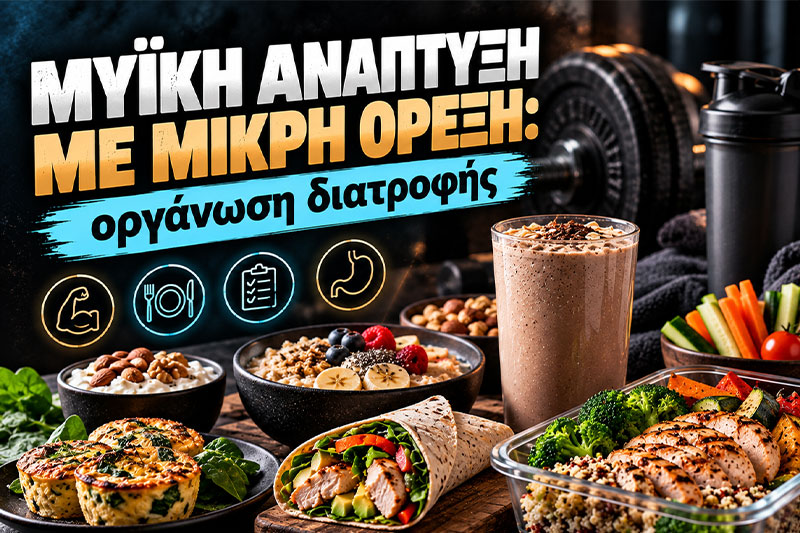 Μυϊκή ανάπτυξη με μικρή όρεξη: οργάνωση διατροφής