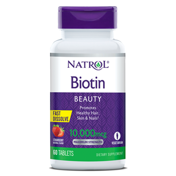 Natrol Biotin Fast Dissolve 10000mcg 60 Tabs