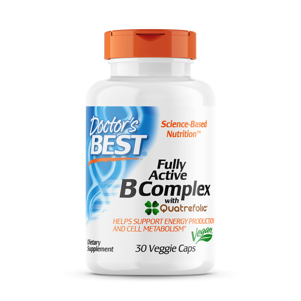 Doctors Best Fully Active B-Complex with Quatrefolic 30 Vcaps