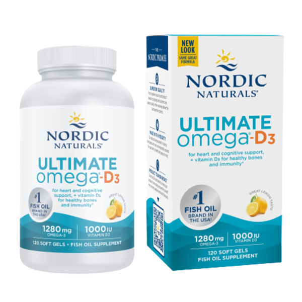 Nordic Naturals Ultimate Omega-D3 1280mg (Lemon) 120 Softgels