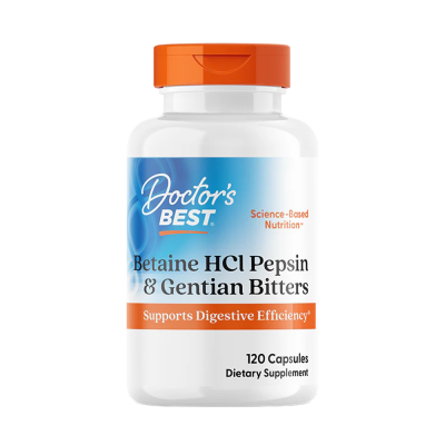 Ευεξία - ΟΜΟΡΦΙΑ Doctor's Best Betaine HCl Pepsin & Gentian Bitters 120 Caps
