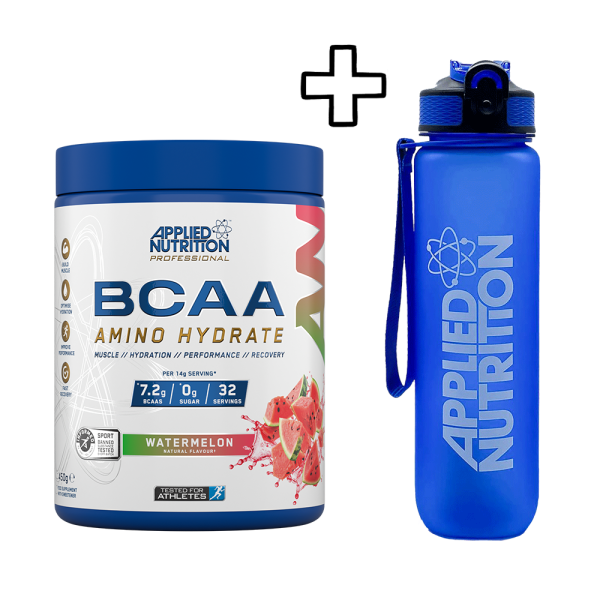 Applied Nutrition BCAA Amino-Hydrate 450g + Applied Nutrition Lifestyle Water Bottle 1000ml