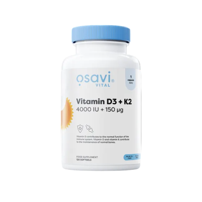 Osavi Vitamin D3 + K2 4000IU 150mcg 120 Softgels