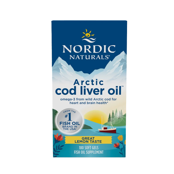 Nordic Naturals Arctic Cod Liver Oil 750mg Lemon 180 Softgels