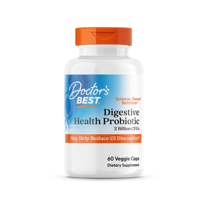 Doctor's Best Digestive Health Probiotic 2 Billion with LactoSpore 60 Vcaps