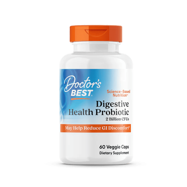 Doctors Best Digestive Health Probiotic 2 Billion with LactoSpore 60 Vcaps
