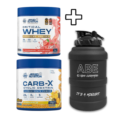 Συμπληρωματα διατροφης Applied Nutrition Critical Whey 132g + Applied Nutrition Carb-X Cyclic Dextrin 125g + Applied Nutrition ABE Water Jug 2500ml
