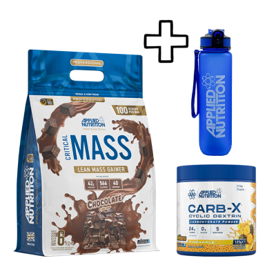 Συμπληρωματα διατροφης Applied Nutrition Critical Mass Professional 6000g + (ΔΩΡΟ) Applied Nutrition Carb-X Cyclic Dextrin 125g + Applied Nutrition Lifestyle Water Bottle 1000ml