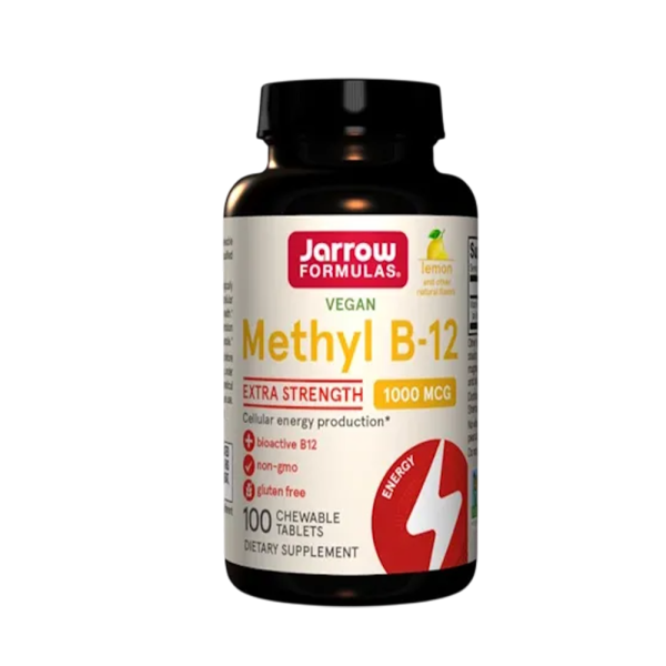 Jarrow Formulas Methyl B-12 1000mcg Lemon 100 Vegan Chewable Tabs