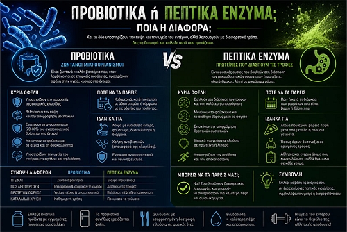 Προβιοτικά ή Πεπτικά Ένζυμα: Ποια η Διαφορά;
