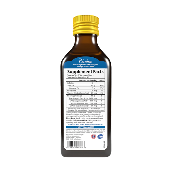 Carlson Labs The Very Finest Fish Oil 200ml