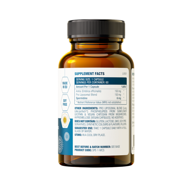 MCS Formulas Spermidine Pro Liposomal 6mg 60 Caps