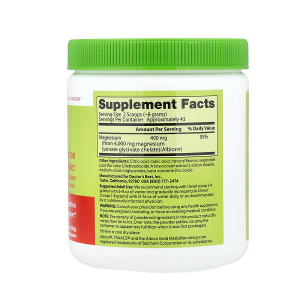 Doctors Best High Absorption Magnesium Powder Strawberry Lime 350g